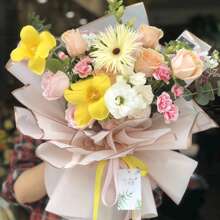 20張/包金邊防水磨砂鮮花包裝紙,適用於花束包裝