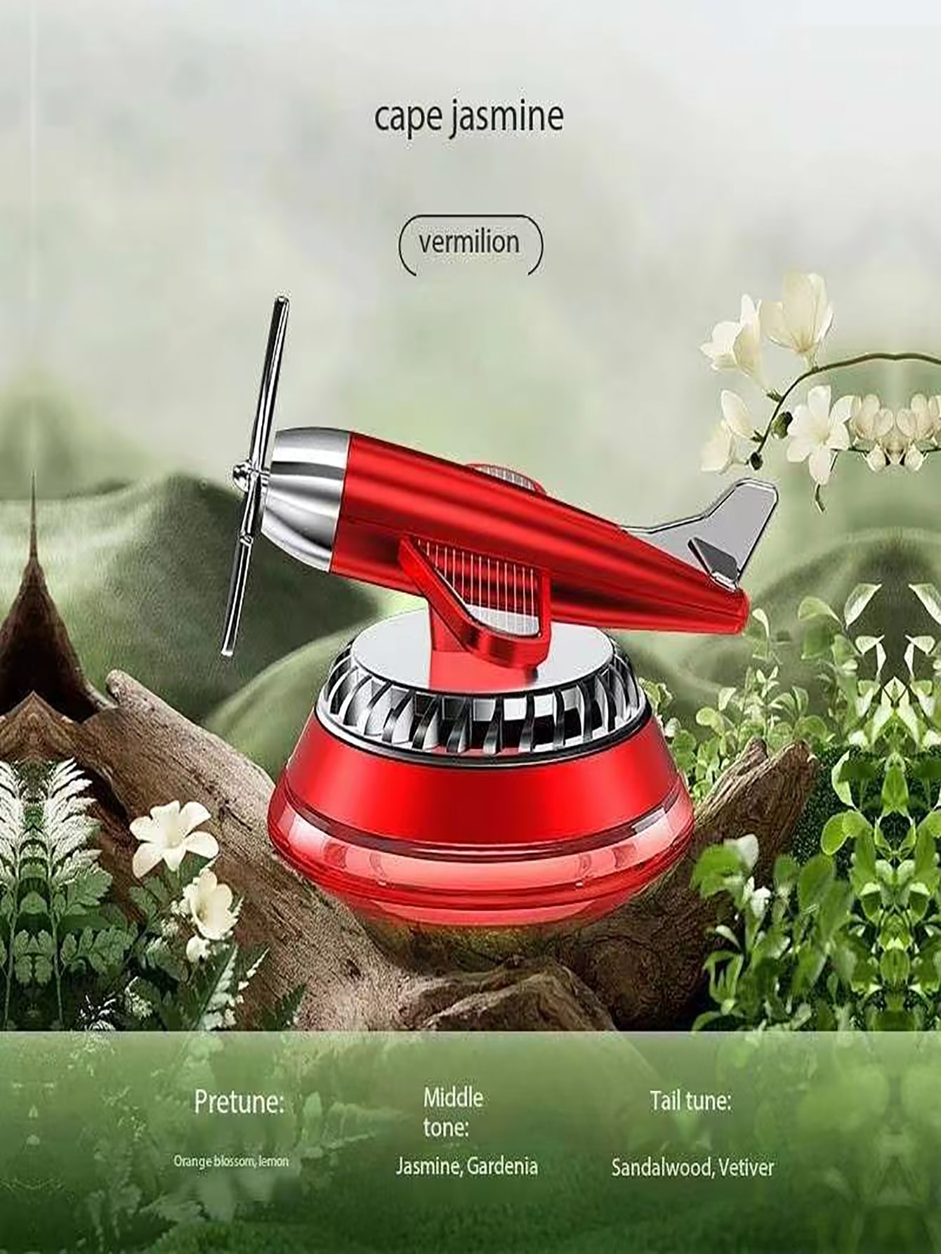 Car Dashboard Decoration Air Freshener, Solar Powered Aromatherapy