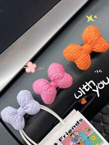 Butterfly Shaped Car Hook With Adhesive Backing, Ins Style Multi-Purpose Front Seat Car Hook For Hanging Personal Belongings In Car - Purple - View 6