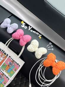 Butterfly Shaped Car Hook With Adhesive Backing, Ins Style Multi-Purpose Front Seat Car Hook For Hanging Personal Belongings In Car - Purple - View 1