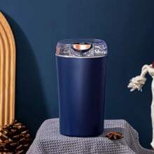 1入組lalayuan電動咖啡豆研磨機、食品處理器、食品攪拌器、200w強力香料研磨機,穀物磨坊、espresso研磨機、herb研磨機、咖啡研磨機,適用於香料、草藥、堅果等,附刷子、單按鍵、2個刀片、12杯/2.7盎司 - 藍色 - 查看 5