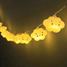 1 Pack Of 10 LED Smiling Cloud Lights - Great For Holiday Party Decorations - White - View 6