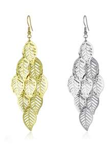 Dangle Earrings With Moving Heart Design, Elegant Long Fashion Earrings For Women, Exaggerated Metal Pendant, Charming Jewelry Gift - Hollow Water Drop - View 27