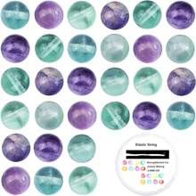 100Pcs (6/8/10mm)Natural Crystal Beads Stone Gemstone Round Loose Energy Healing Beads With Free Crystal Stretch Cord For Jewelry Making - Beads - View 32