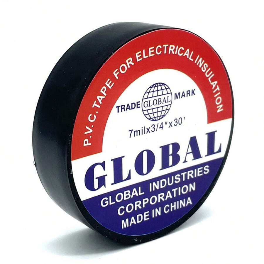 1 Băng Cách Điện PVC, Miếng Dán Cường Lực Màu Đen Hiện Đại Cho Gia Đình - màu đen - Xem 1