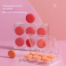 Silicone Earplugs For Sleep, Snoring, Noise Reduction, And Silence (3 Pairs/6 Pieces) - White - White - View 4