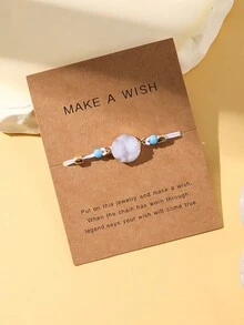 1 件樹脂和 Ccb 裝飾可調式手鍊,時尚個性化女士日常佩戴配件 - 編織手鍊 - 查看 18