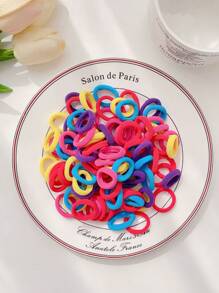 300 Pcs/Bag Children Cute Cartoon Elastic Hair Bands Baby Girls Lovely Srunchies Rubber Bands Kid Hair Accessories Set,Bag Only Show OPP Bag Packing - Multicolor - View 4