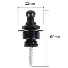 1pc Silver Guitar Strap Lock With Metal Button, Suitable For Electric/Acoustic Guitars, Bass, Ukulele - Silver - View 7