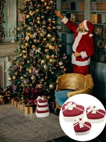 Hộp quà hình trái tim 3 chiếc có hoa, hộp trái tim tự làm có nắp đậy bằng ruy băng để đựng hoa, hộp quà cưới ngày lễ tình nhân - Đỏ và trắng - Xem 6