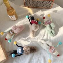 1pc Simple And Cute Funny 3d Plush Big Eye Hair Clip For Women - Multicolor - View 3