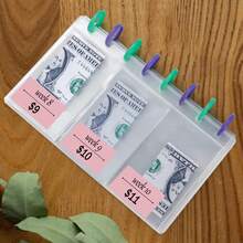 Budget Planner Binder, Reusable Savings Tracker With Cash Envelops - Pink, 52 Weeks Money Challenge - Type a #001 - View 3