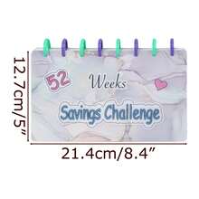 Budget Planner Binder, Reusable Savings Tracker With Cash Envelops - Pink, 52 Weeks Money Challenge - Type a #001 - View 2