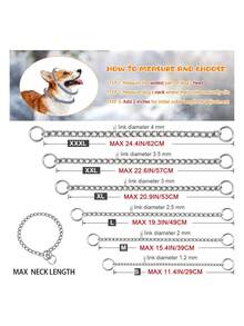 寵物鏈訓練項圈,防水金屬滑動狗項圈,適用於小狗、小型、中型、大型、超大型犬 - 灰色 - 查看 9