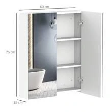 HOMCOM Over-The-Toilet Storage - trắng - Xem 4