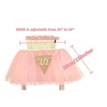 半歲一周年生日彩虹寶寶粉色芭蕾裙高腳椅裝飾,派對用品 - 五顏六色 - 查看 8