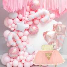 半歲一周年生日彩虹寶寶粉色芭蕾裙高腳椅裝飾,派對用品 - 五顏六色 - 查看 7