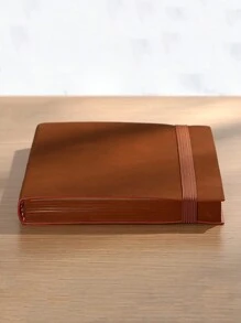 復古軟皮a5筆記本,128頁 - 棕色 - 查看 7