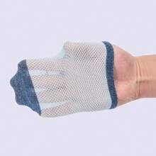 5 Pairs Of Cute Socks With Cartoon Bear Paw Expression Patterns For Boys And Girls, Breathable And Comfortable Mesh, High Elasticity, Sweat Absorption And Odor Prevention Socks, Fashionable And Versatile Socks, Suitable For Children's Socks In Spring And Summer Seasons - Blue - View 8