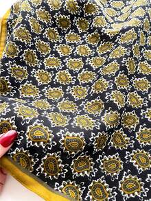 1入組印有花呢圖案的女士圍巾，65*65厘米薄格紋天鵝絨方巾，春秋時尚頸巾頭巾真絲圍巾髮箍，旅遊度假戶外防曬披肩多功能圍巾 - 彩色 - 查看 5