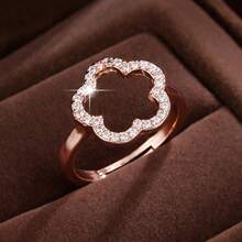 1枚女士簡約空心花戒指 - 戒指 - 查看 3