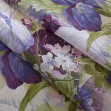 1片1*2.5m牡丹花高遮光率窗簾 - 紫色 - 查看 11