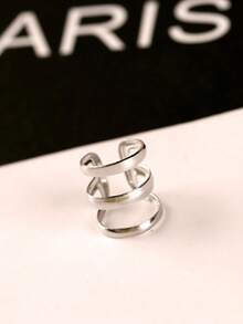 1 件裝女用無孔夾式耳環套裝,時尚鈦鋼耳骨耳釘,個人化珠寶 - 耳夾 - 查看 3