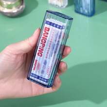 1入組攜帶式清潔桿收納盒,帶有防塵蓋,適用於旅行,透明,可收納膠布、化妝品、口紅、牙刷等小物品 - 彩色 - 查看 9