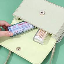 1入組攜帶式清潔桿收納盒,帶有防塵蓋,適用於旅行,透明,可收納膠布、化妝品、口紅、牙刷等小物品 - 彩色 - 查看 5