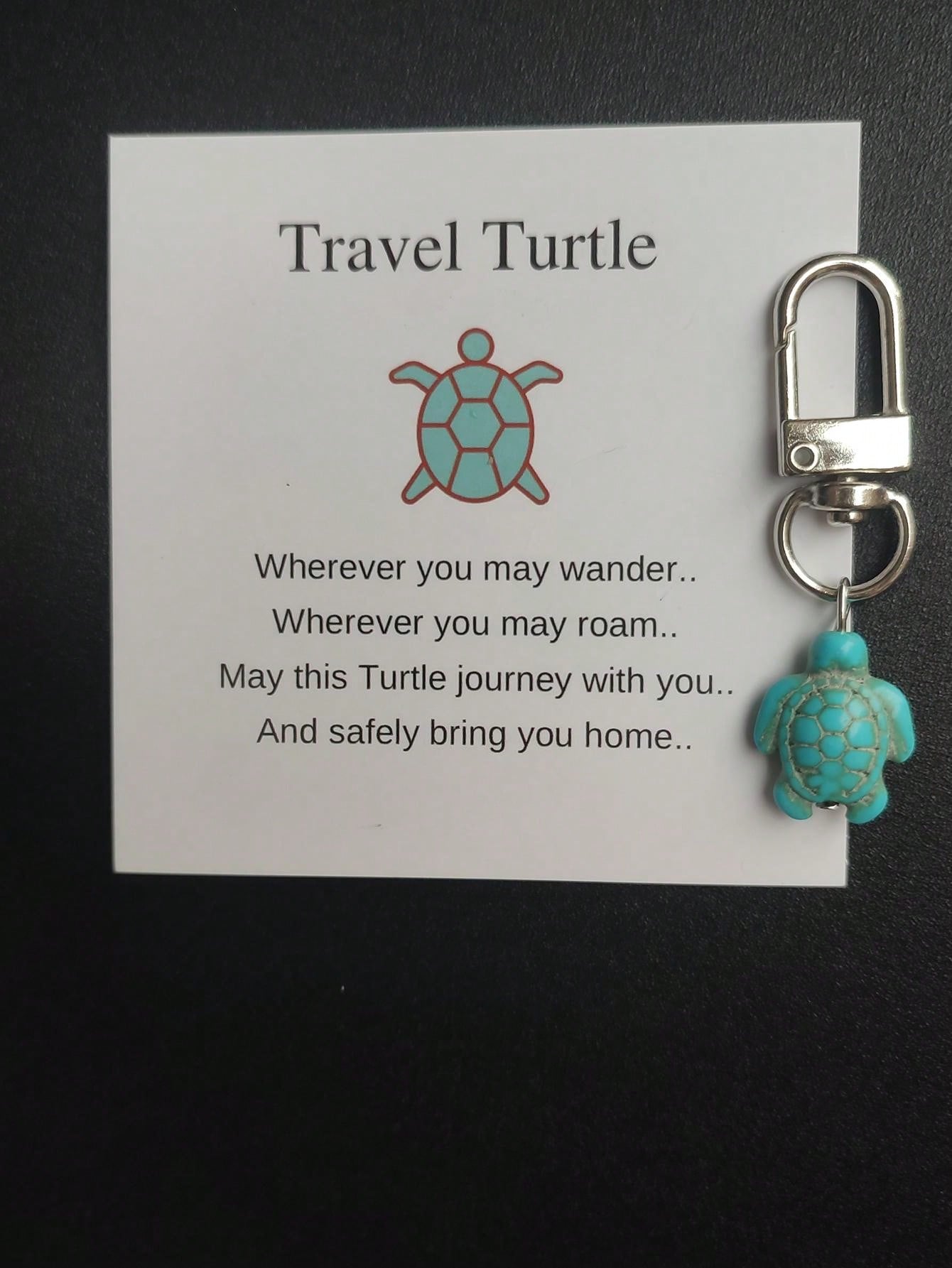 1/2pcs Blue Travel Turtle, Turtle Keychain, Turtle Keyring, Gift, Turtle Bag Charm, Birthday