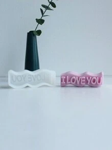 1入diy矽膠模具,可製作我愛你字母形狀的蠟燭/肥皂/樹脂工藝品 - 白色 - 查看 3