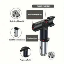 7 件喷嘴，无气喷漆枪手扭喷嘴保护器，喷雾器喷嘴座更换件，适用于无气喷漆枪和无气喷涂机（111、213、315、417、621、手扭喷嘴保护器 * 2 件） - 黑色 - 查看 6