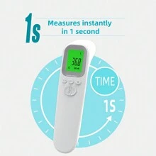 1 Pc Thermometer For Multiple Uses | For Adults And Baby, Thermometer For Fever With 1 Seconds Fast Reading | High Temperature Warning | 32 Sets Memory | Non-Contact |