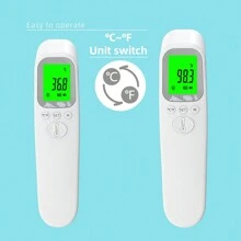1 Pc Thermometer For Multiple Uses | For Adults And Baby, Thermometer For Fever With 1 Seconds Fast Reading | High Temperature Warning | 32 Sets Memory | Non-Contact |