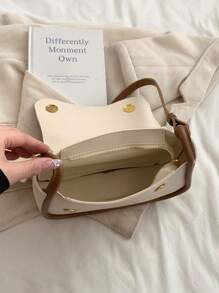 2025 新款时尚百搭女士斜挎单肩包 - 米色 - 查看 3