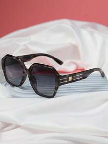 全新男女通用多边形时尚眼镜，配多色 PC 镜框，适合时尚、休闲和旅行 - 彩色 - 查看 3