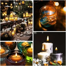 100 Pcs Candle Wicks 15cm/6in , Pre-Waxed Low Smoke Candle Making Kits With 5 Candle Wick Holders And 60 Glue Dots, For Soy Beeswax Adults Making Candles - White - View 6