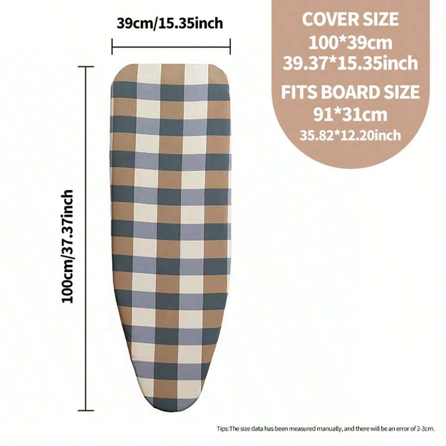 1pc Ironing Board Cover With Scottish Plaid Pattern And Replacement Pad - Scotch Grid - View 1