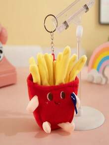 1pc Creative French Fries Plush Pendant/Keychain/Yellow - Yellow - View 1