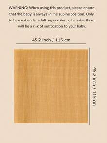 1 件純色嬰兒襁褓毯 - 金色 - 查看 5