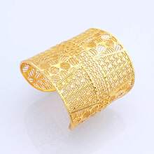 女士法式袖扣鏈手鐲,金色鍍層摩洛哥風格手環珠寶禮物 - 玫瑰金 - 查看 2