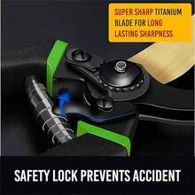 剪枝剪,園藝剪刀,配有鋒利和精確研磨鋼片的植物剪切剪 - 黑色 - 查看 4