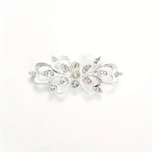 1對實色水晶胸針女士的翻領針,適用於羊毛衫、夾克、外套和連衣裙 - 黑色 - 查看 4