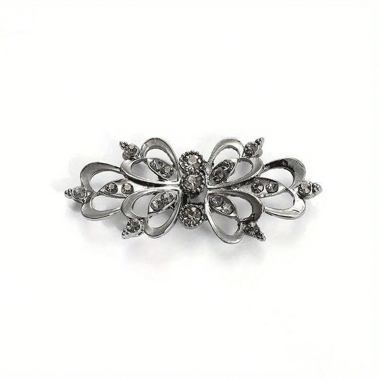 1對實色水晶胸針女士的翻領針,適用於羊毛衫、夾克、外套和連衣裙 - 黑色 - 查看 5