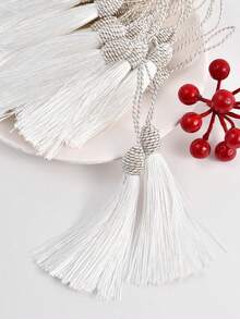 絲質流蘇裝飾,服裝及裝飾用品,diy流蘇裝飾,流蘇掛飾,帽子流蘇裝飾 - 白色 - 查看 1