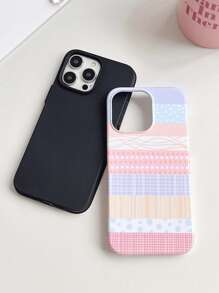 1pc Two-In-One Film-Collage Phone Case Compatible With IPhone, Multicolor - Multicolor - View 3
