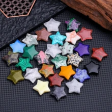 5/10/15/20/30pcs Worry Stone Star Crystal Stone Bulk, 0.8 Inch Mini Crystal Stone Assorted Star Crystal, Bag Magic Ring Meditation Carved Stone, Star Gem Balance, DIY Jewelry Decoration (Random) - 30pcs Stars - View 1