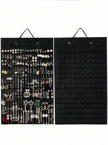 1pc Multi-Purpose Sunglasses/Glasses Holder With Hooks, Wall Hanging Felt Organizer For Hairbands, Hair Ties, Headbands, Necklaces And Earrings, Suitable For Horizontal Placement In Living Room And Other Scenes