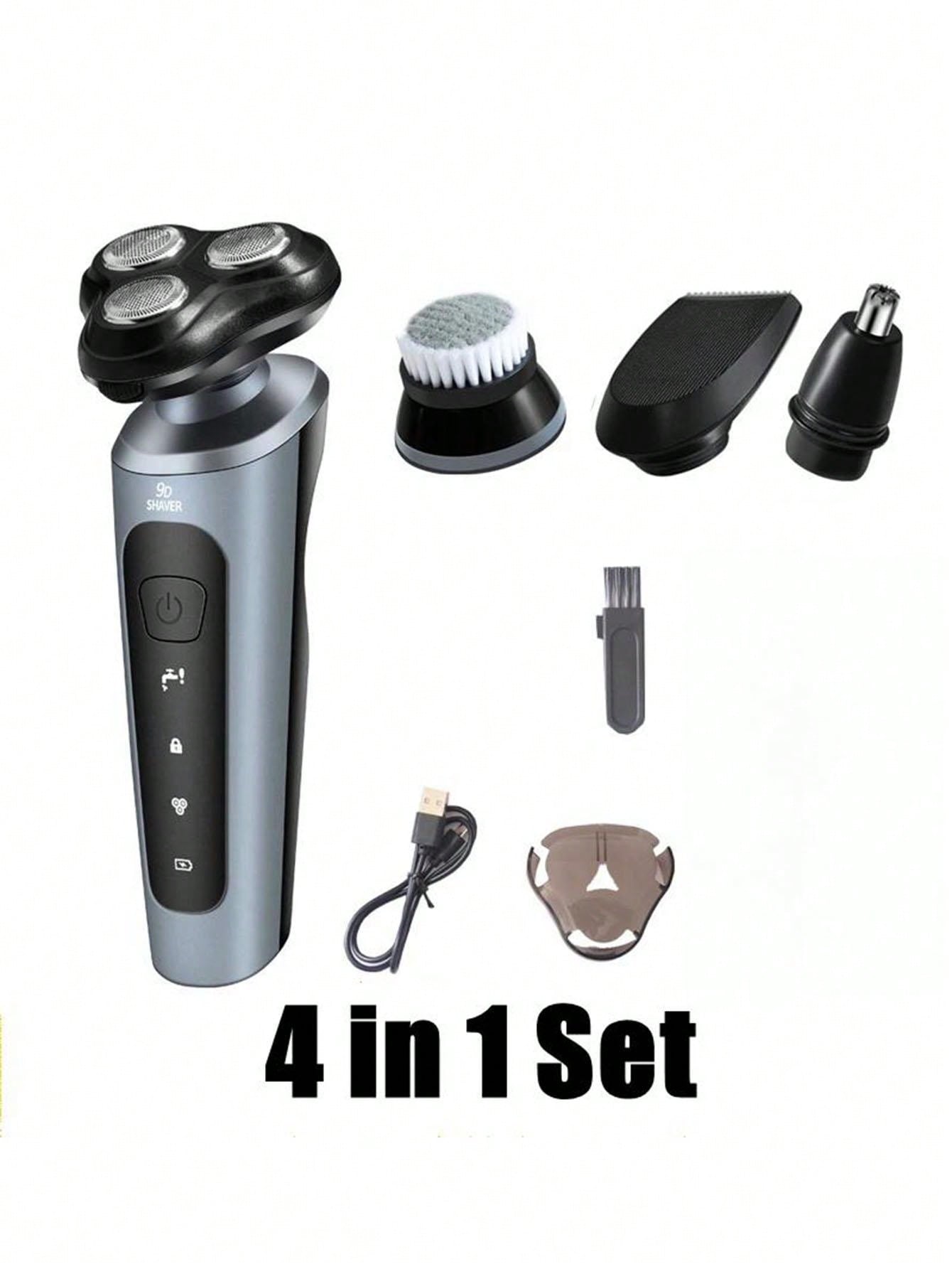 1 Rechargeable 4 In 1 Men'S Electric Razor Portable Shaving Ultra-Thin ...