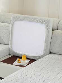 1pc Universal Four Seasons Elastic Sofa Cover, Slip-Resistant Furniture Protector For Whole Sofa, Thick Sofa Cushion Cover, Removable And Washable, Dust-Proof And Stain-Resistant - Light Grey - View 7